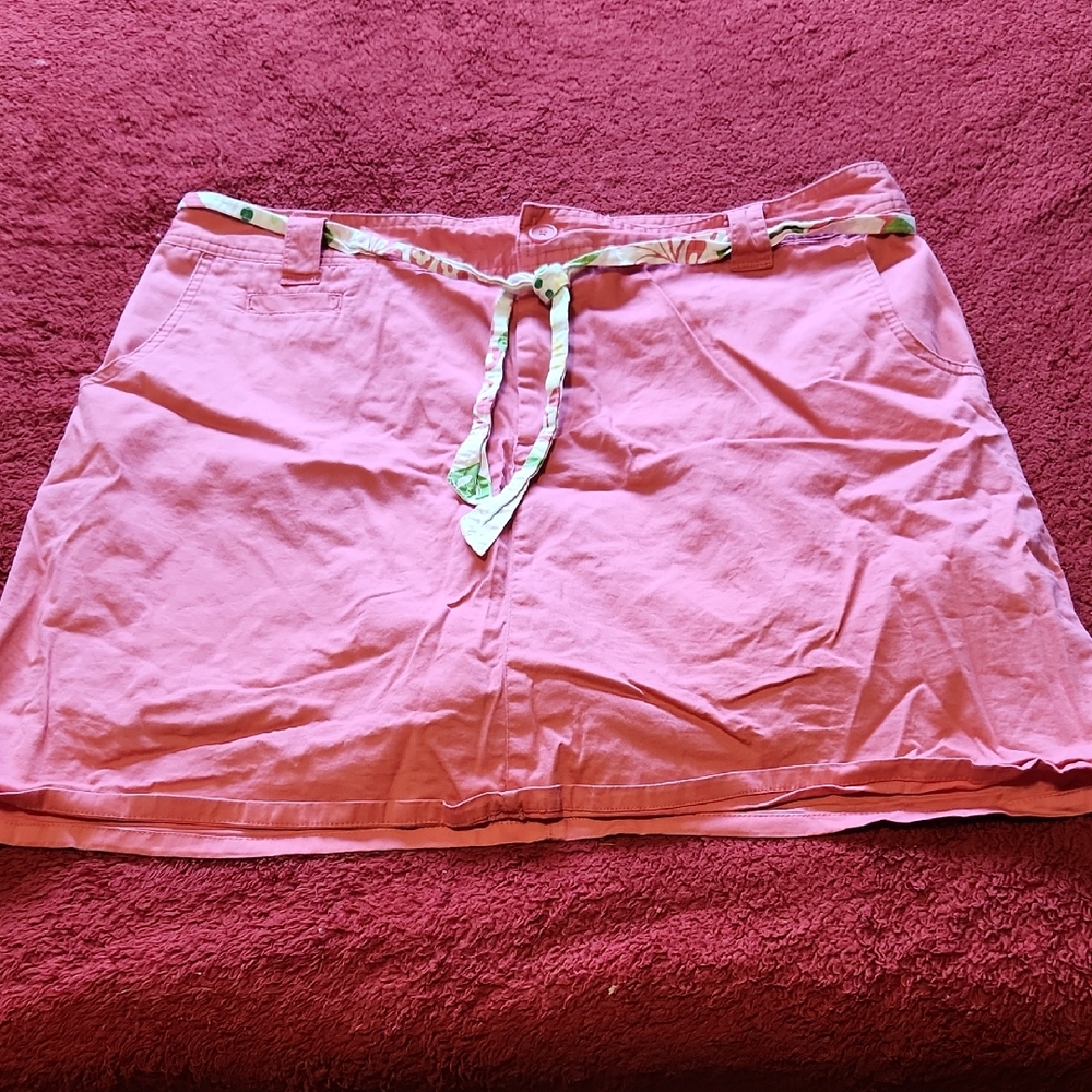White Stag Pink Tie Front Mini Skirt Casual